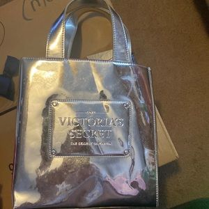 Silver Victoria secret bag